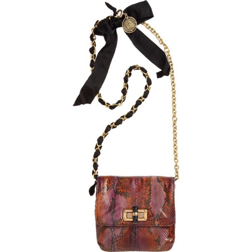 Lanvin Pop Happy Mini Python Crossbody Bag NWT